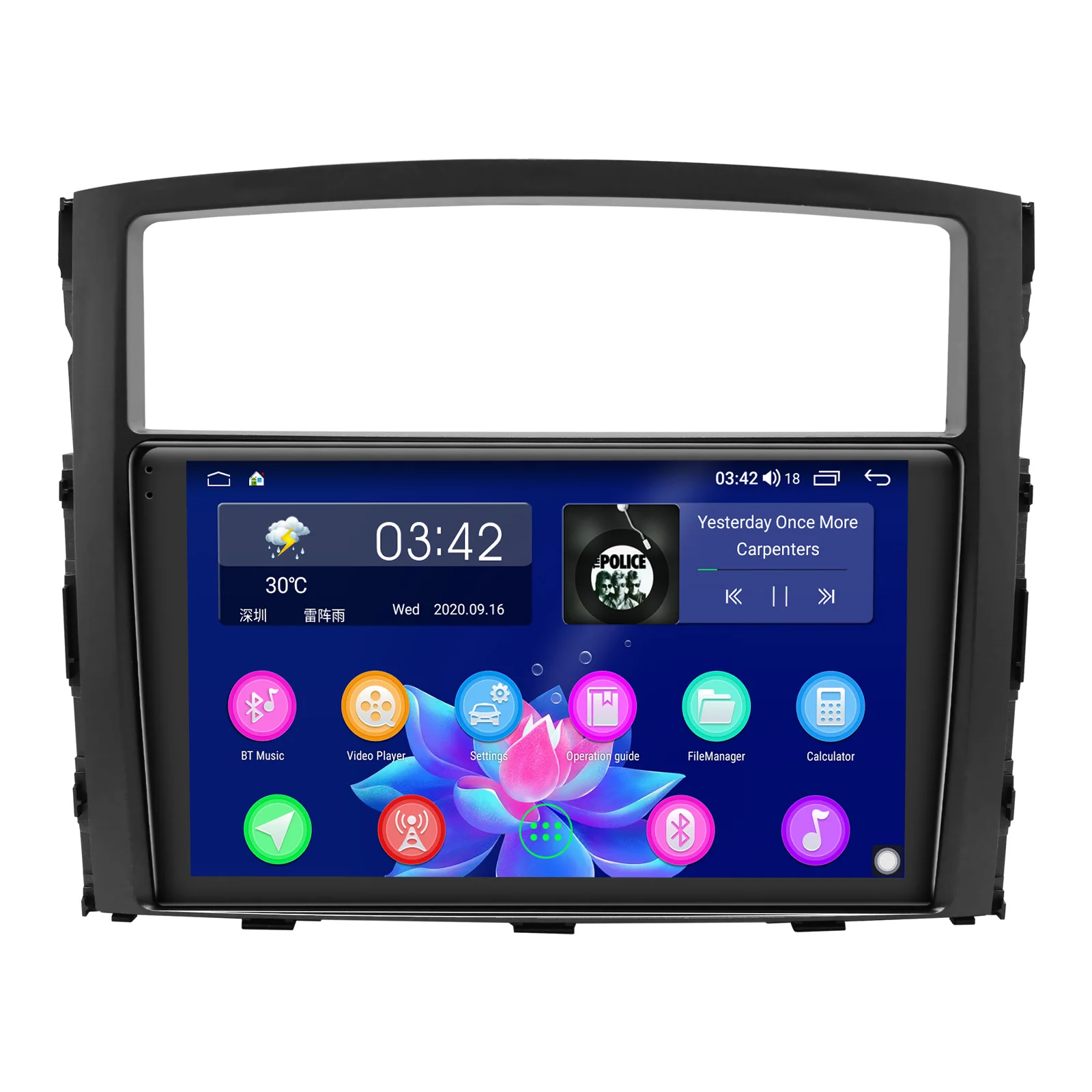 구매 9 인치 안드로이드 10 카 내비게이션 시스템 중앙 멀티미디어 1 Din 오토라디오 무선 카플레이 와이파이 4G 미쓰비시 파제로 2006-2014 용, Android 10 차량용 네비게이션 시스템