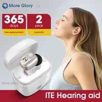 more glory hearing aid wireless mini rechargeable digital sound amplifier with charging box for the elderly with hearing loss