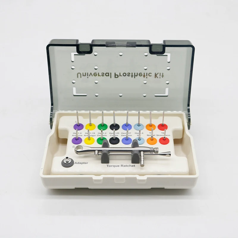 

Dental Implant Screwdriver Universal Restoration Tools Kit Repair Torque Wrench 16 Pcs Screw Driver