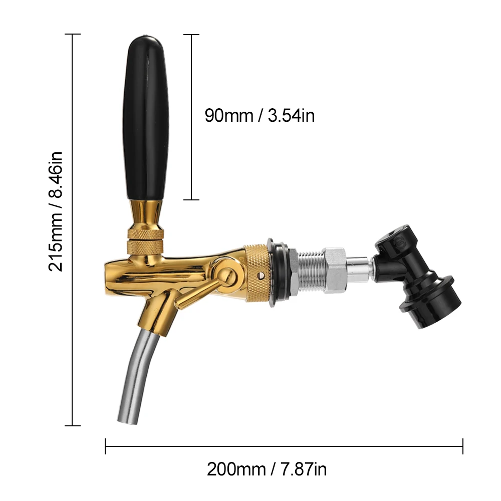

Beer Tap Stopsock Adjustable With Chrome Plating Beer Home Brewing With Ball Lock Beer Tap for bar home party store