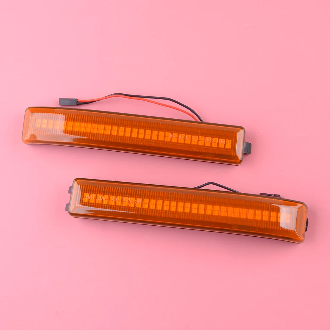 

Пара последовательного светодиодный оранжевые линзы в золотистой оправе зеркала маркер сигнала светильник подходит для Ford F-150 Lincoln Mark LT ...