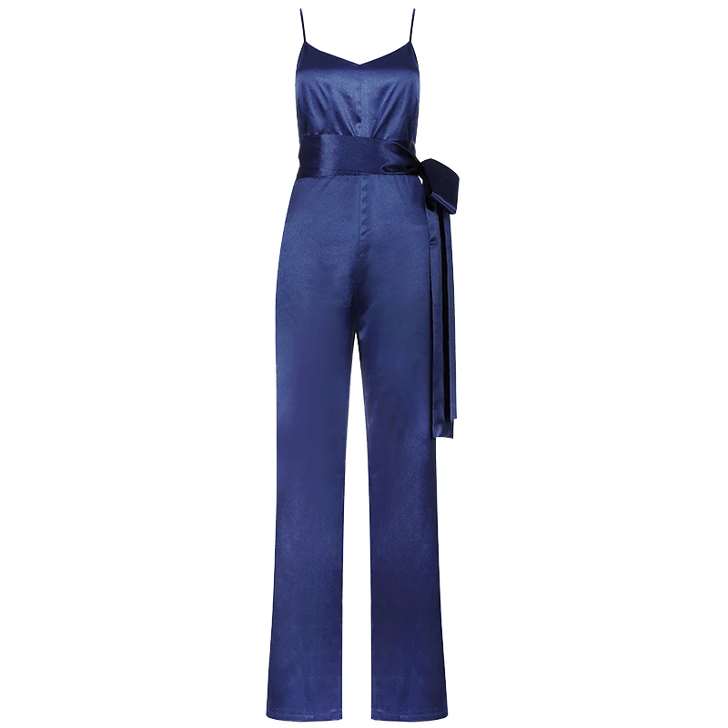 Женский атласный комбинезон Max Spri элегантный Свободный с v-образным вырезом на