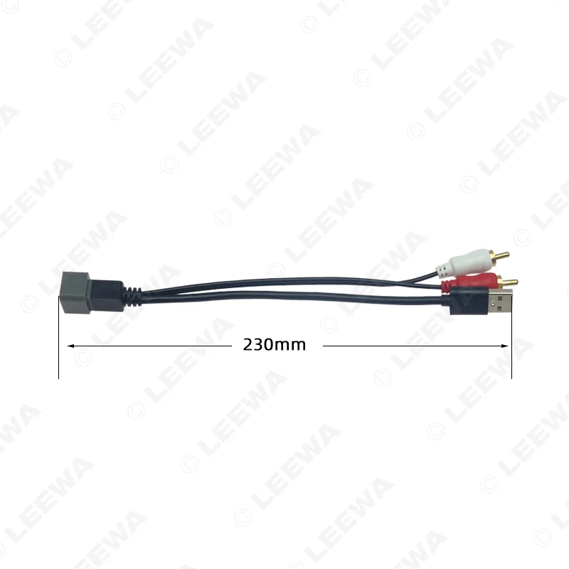 LEEWA автомобильный 2 RCA штекер USB A адаптер преобразователь Аудио Кабель AUX для Nissan