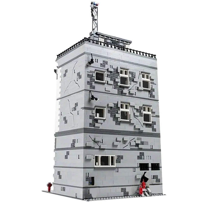 

City Street View Scene Architecture Bricks MOC-4652 Police Station Model Building Blocks Kids DIY House Toys Children Xmas Gift