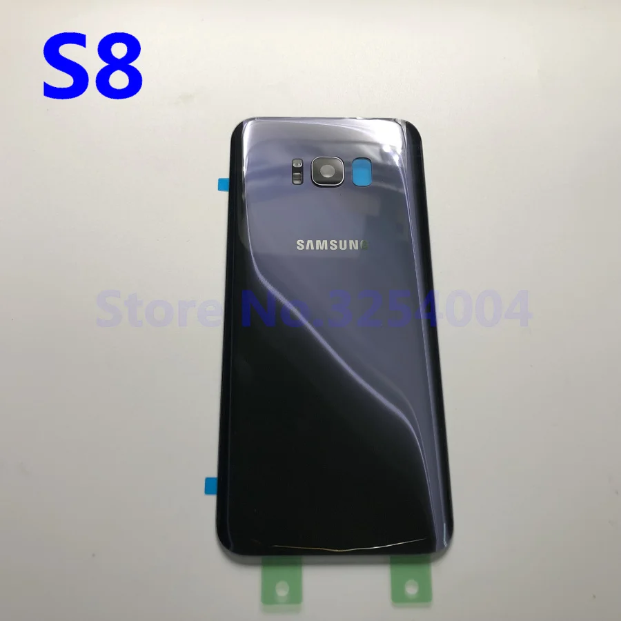 Чехол на заднюю батарейку для samsung Galaxy S8 G950 S8+ G955 S8 Plus Задняя стеклянная крышка корпуса+ клей+ стеклянная рамка для объектива камеры