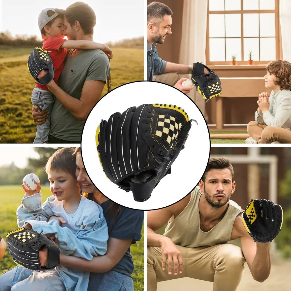 

1Pc Creative Sports Glove Baseball Glove Durable Softball Glove (Yellow Black)