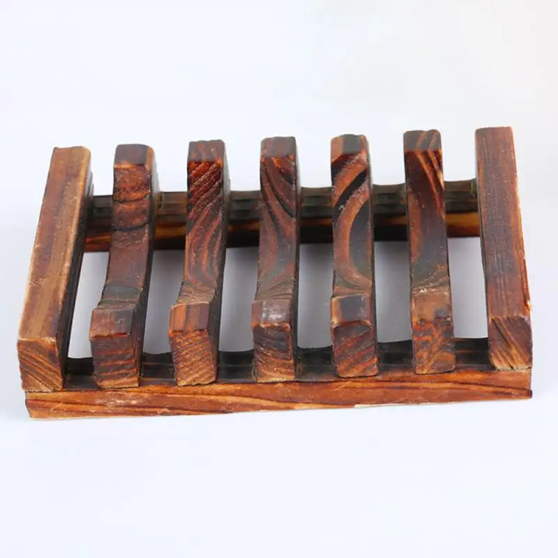 

Wooden Natural Bamboo Soap Dishes Tray Holder Storage Soap Rack Plate Box Container Portable Bathroom Soap Dish Storage Box