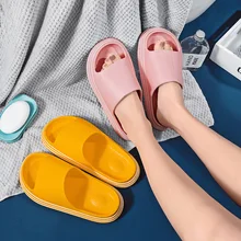 Fashion Platform Women's Slippers Summer Indoor Slipper for Home  Beach New Slides Women Female House Casual Shoes 2021 Men Pink
