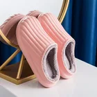 Водонепроницаемые Нескользящие домашние тапочки, теплые зимние хлопковые нескользящие, мягкие тапки с пенным наполнителем с эффектом памяти, обувь для пар