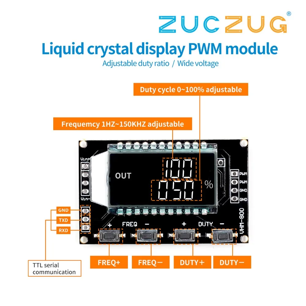 2 channel Генератор сигналов PWM частота импульсов рабочий цикл регулируемый модуль ЖК-дисплей Дисплей 1Hz-150Khz 3,3 V-30 V PWM плата Модуль гибкий кабель - Цвет: 2 channel