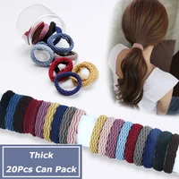 20pcsset new women hair accessories simple thick hair ties set elastic hair band ponytail holder rubber hair ties for women