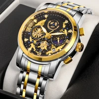 wwoor 2022 new luxury watch men fashion sports hollow quartz wristwatches luminous waterproof date chronograph relogio masculino