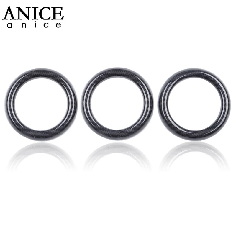 

fit FOR MAZDA MX-5 MX5 2016-2018 3PCS Carbon fiber color ABS DASHBOARD AIR VENT COVER SURROUND trim