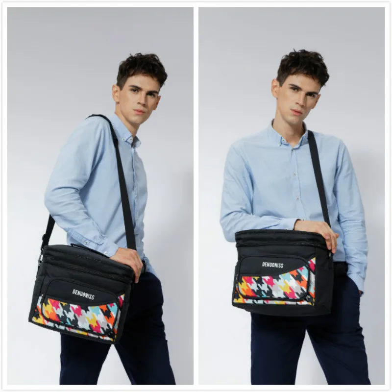 

DENUONISS 17L Large Capacity Women Thermo Lunch Bag Double-layer Adult Waterproof Insulated Lunch Box Thermal Lunch Bag for Ki