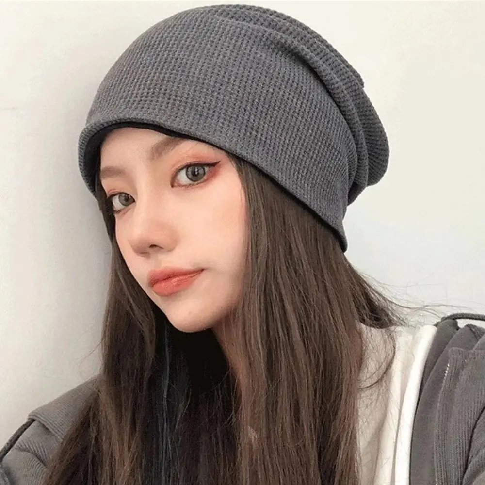 

Unisex Autumn/Winter Knit Hat Soft Cotton Turban Cap Men And Women Hip-Hop Hedging Hat Adult Solid Color Beanies Outdoor Hats