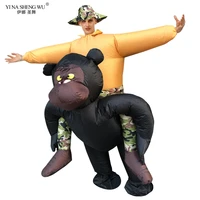 hot sale adult gorilla inflatable costumes halloween purim party air blown ride on gorilla suits carnival animal party clothes