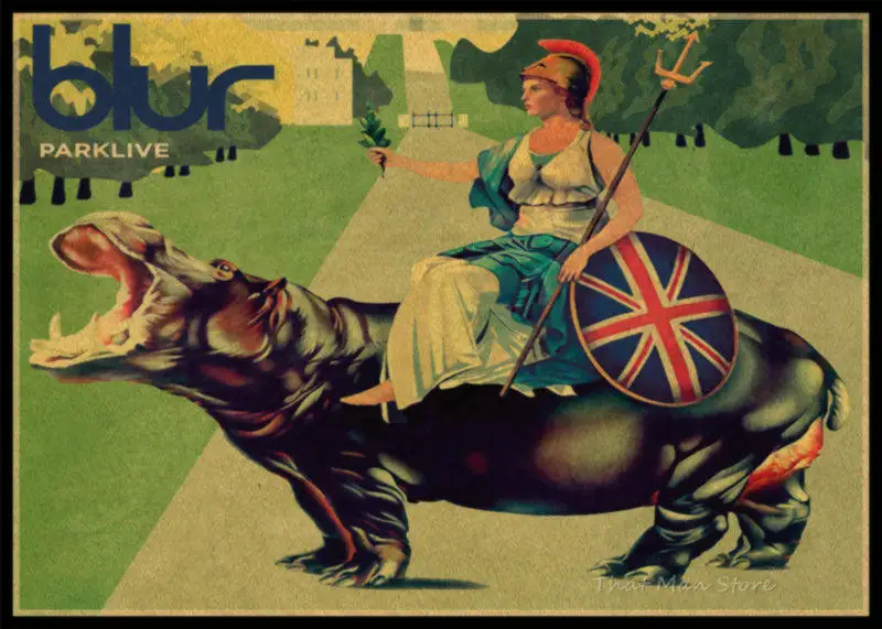 Винтажный постер размытый крафт ретро британская музыка в стиле рок звезда