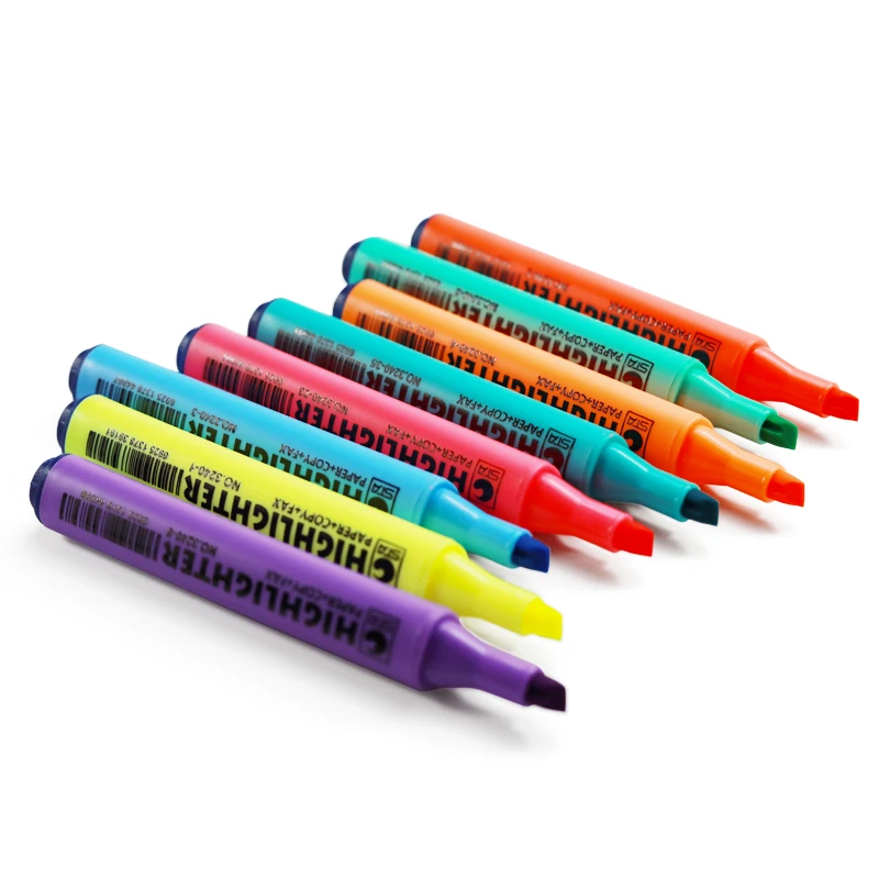 8 цветов треугольный баррель флуоресцентные маркеры для бумаги сделай сам маркер