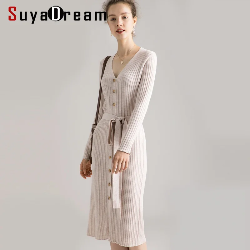 Женское трикотажное платье 50% шерсть поли вязаный край длинное кружевное с v