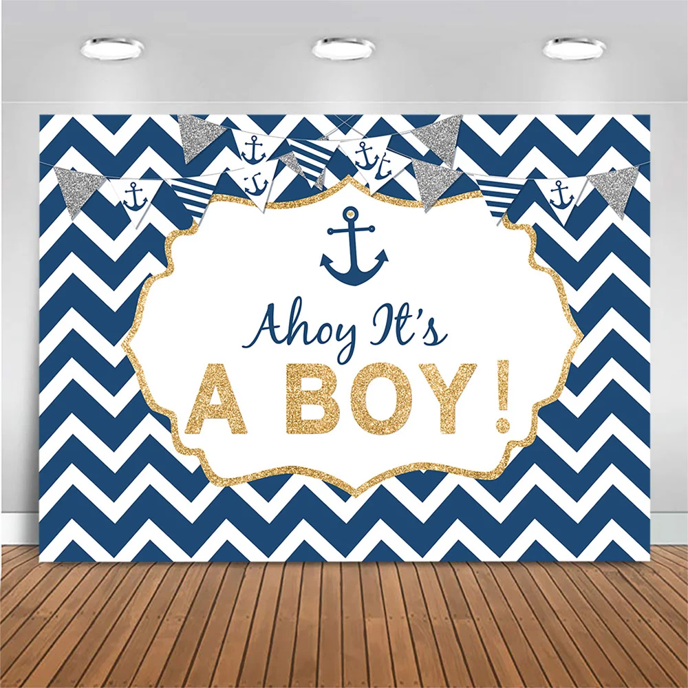 

Голубой и белый полосатый Серебряный треугольный флаг для мальчиков фон для портретной фотосъемки на день рождения