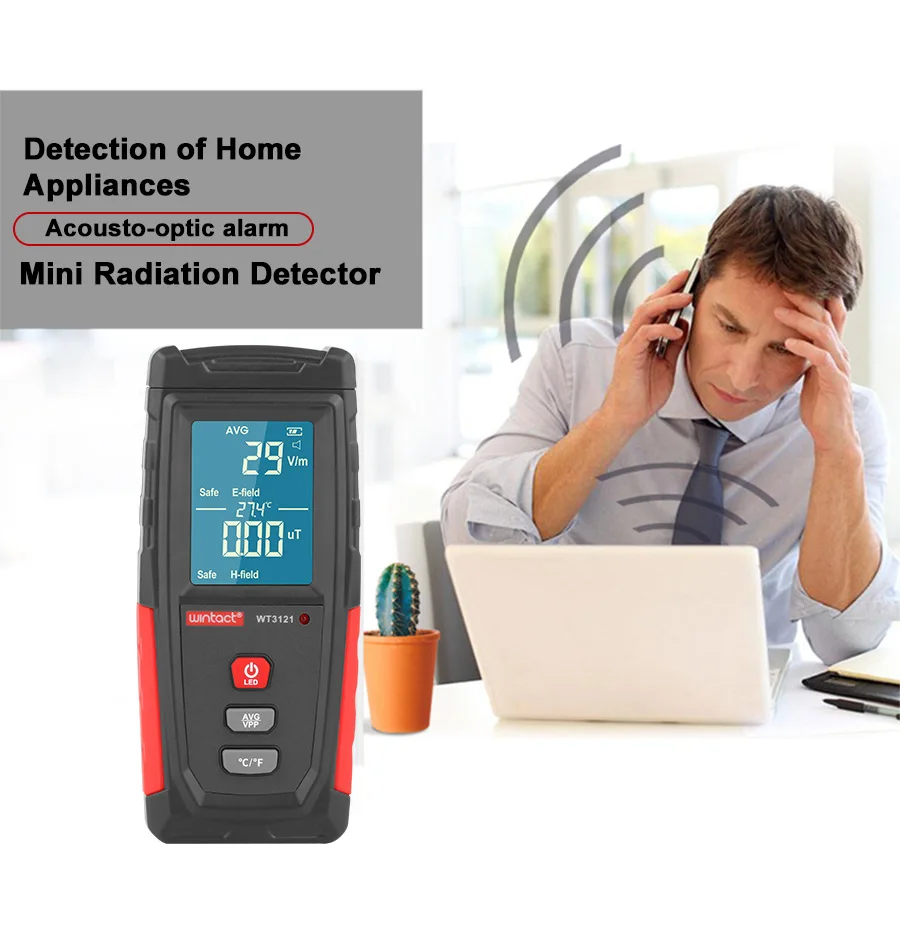 

Electromagnetic Field Radiation Detector Tester Emf Meter Rechargeable Handheld Portable Counter Emission Dosimeter Computer