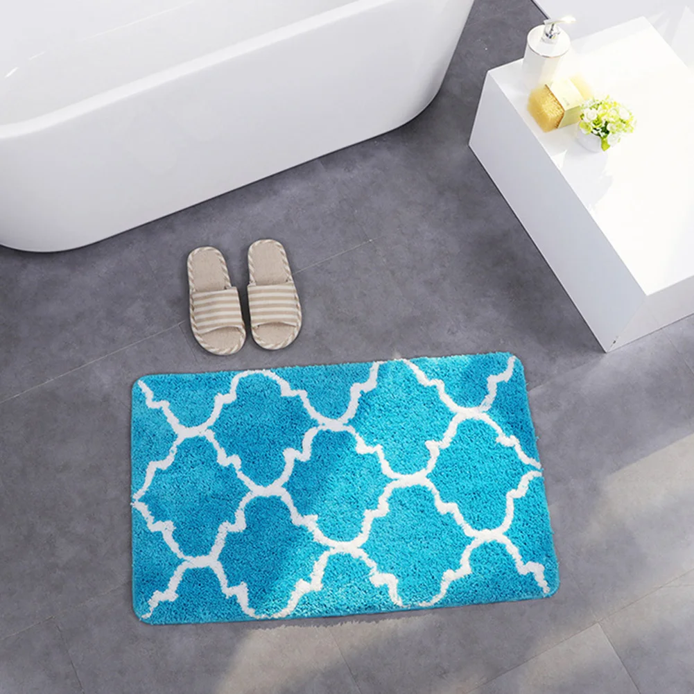 

New 45*65cm Bath Room Mat Non-Slip Area Rugs Geometrical Pattern Floor Mat for Living Room Bedroom Dinning Bathroom carp
