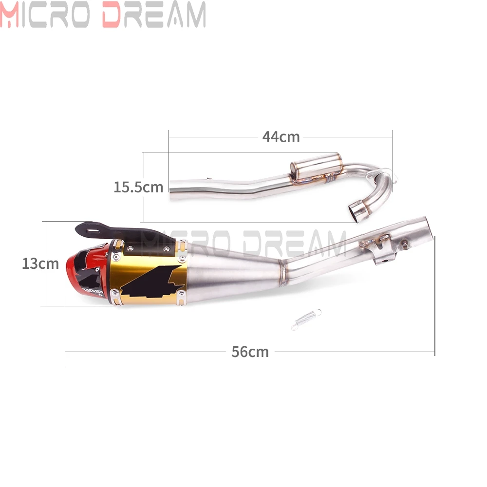 Dirt Pit Bike мотокросс Полный выхлопной глушитель трубы Системы слипоны для Honda CRF230F