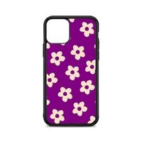 purple floral phone case for iphone 12 mini 11 pro xs max x xr 6 7 8 plus se20 high quality tpu silicon and hard plastic cover