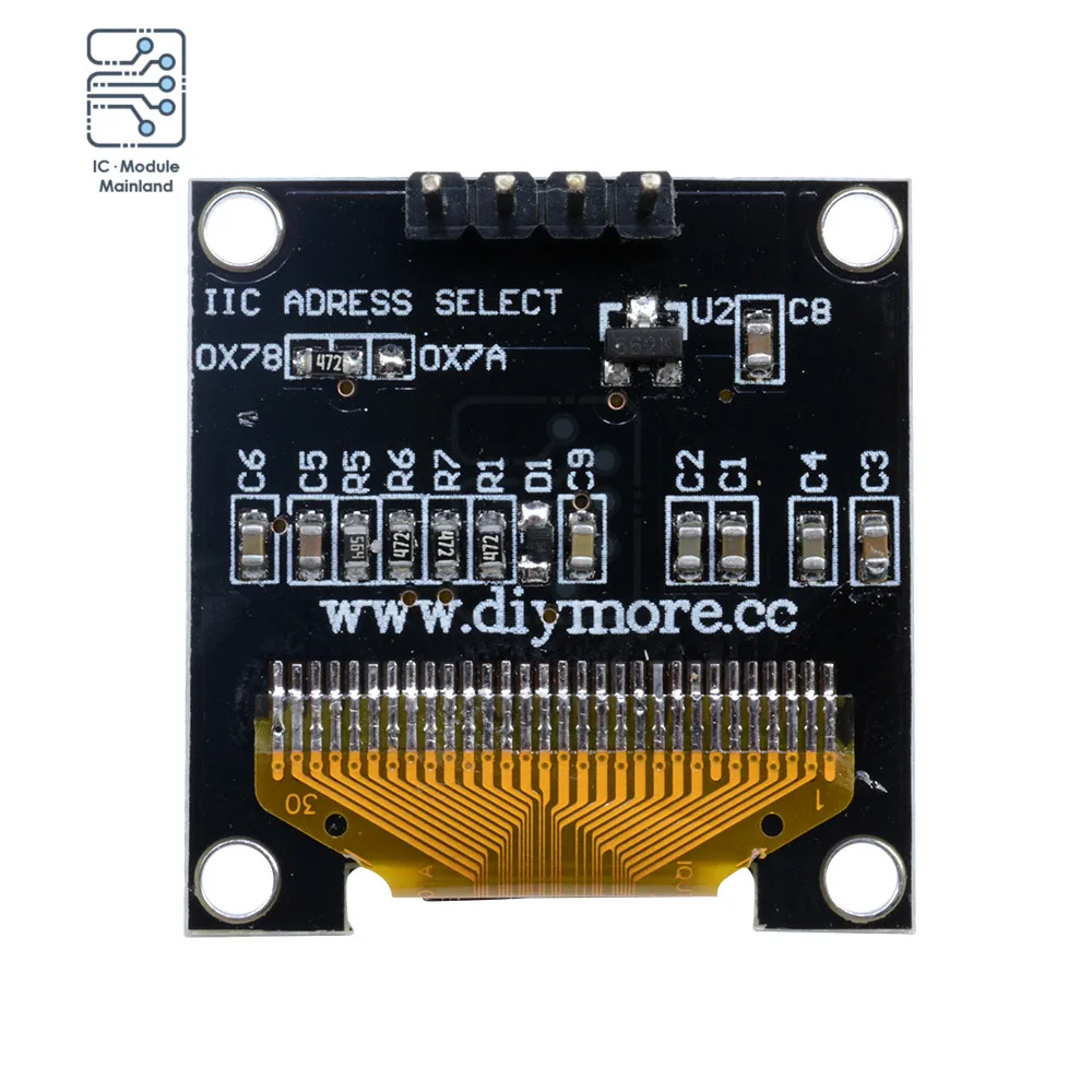 4-контактный 7-контактный 3 5-дюймовый модуль OLED-дисплея IIC SPI серийный SSD1306 0 96 плата