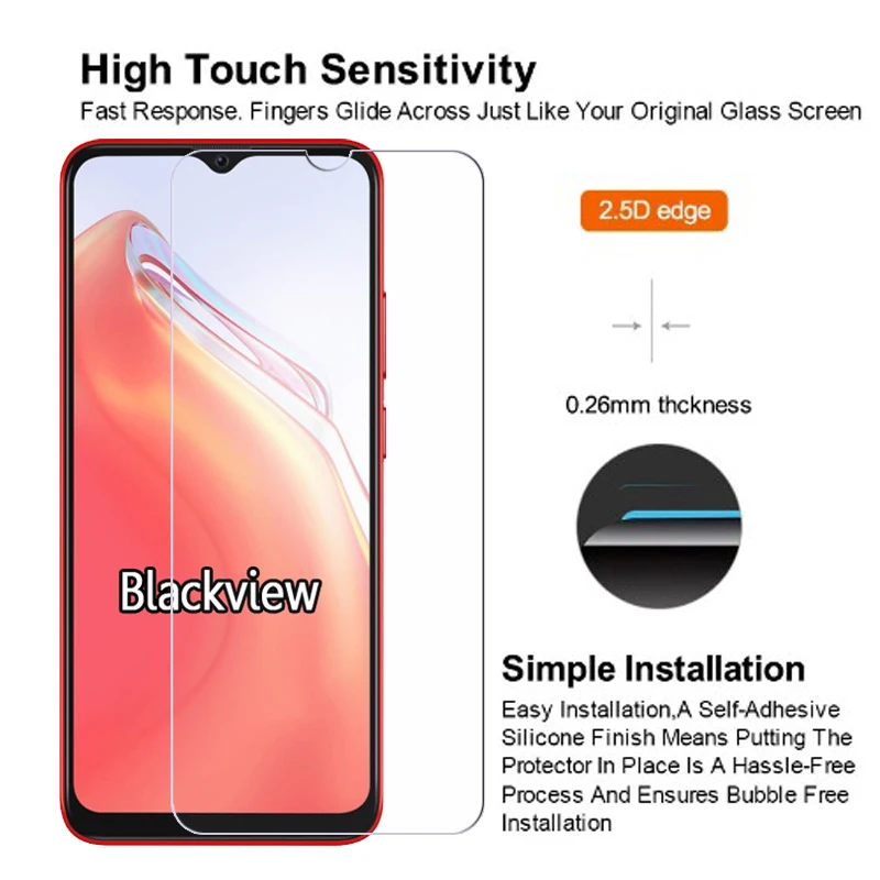 Tempered Glass For Blackview A70 A80s A60 A80 Pro Plus Cover Phone Screen Protector Film For Blackview A 70 80 60 Plus Pro Glass