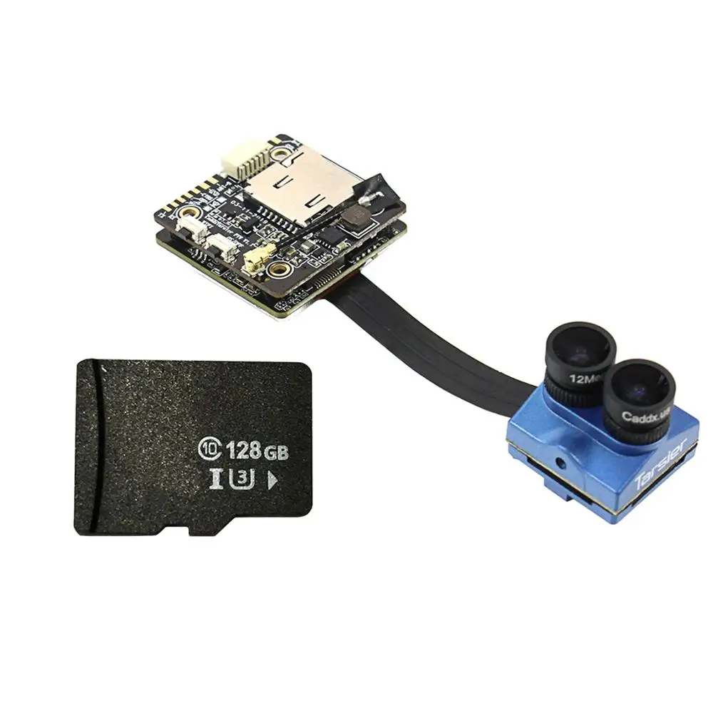 Blue Tarsier 128GB Caddx Tarsier 4K 1200TVL двойной объектив Супер WDR WiFi FPV камера HD Запись DVR Аудио OSD 256GB ND фильтр для Cinewhoop RC Дрон - Цвет: Blue Tarsier 128GB