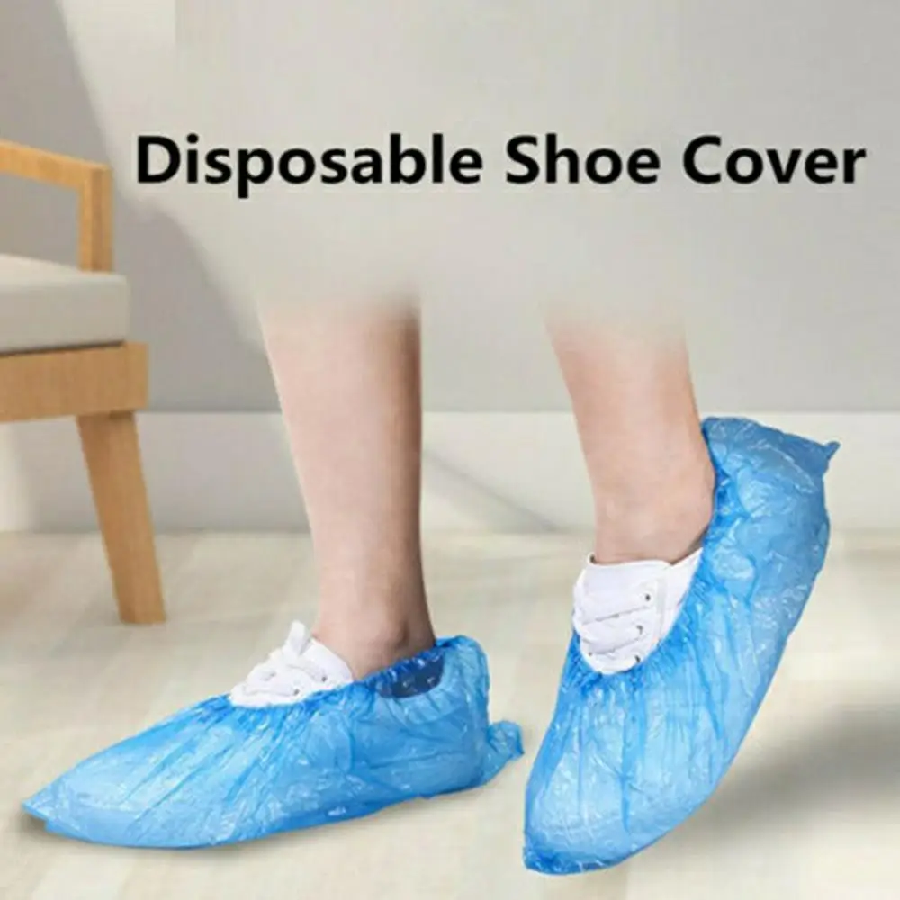 

Одноразовые пластиковые чехлы для обуви на резинке, дышащие пыленепроницаемые утолщенные противоскользящие антистатические Чехлы для обу...