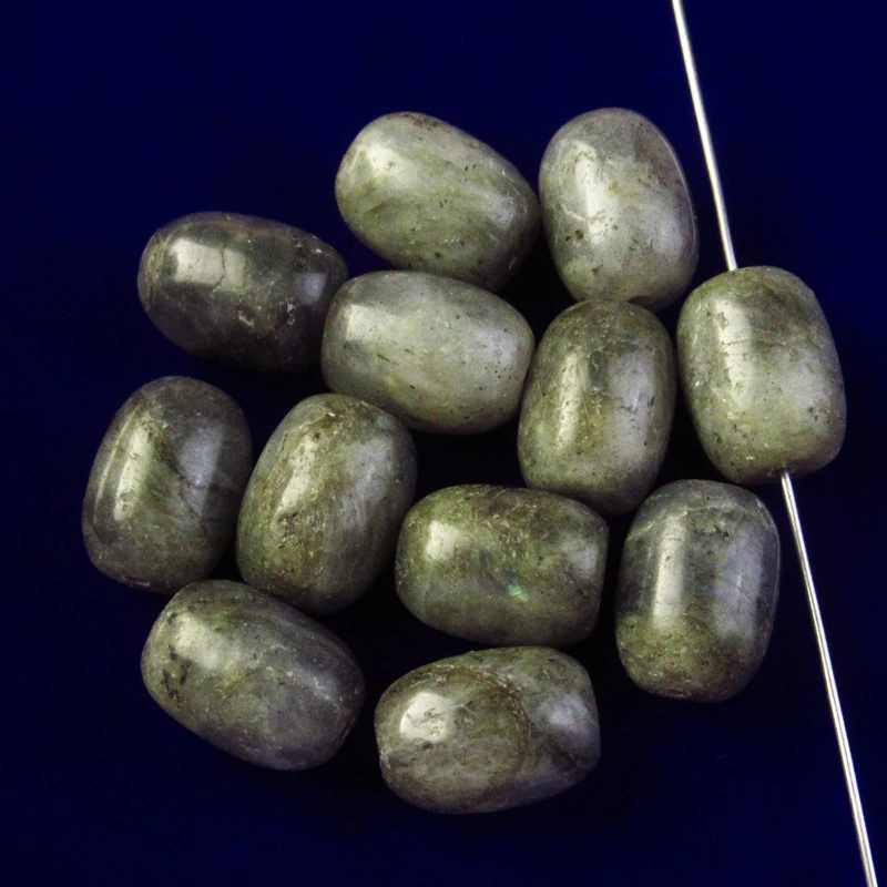 12 шт. 15x12 мм натуральный голубого пламени Лабрадорит Подвеска Барабан