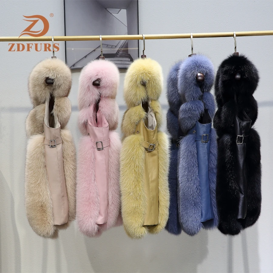 ZDFURS * Новое поступление Бесплатная Доставка женская зимняя шуба из натурального