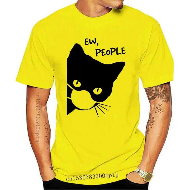 

100% хлопок, европейский размер, футболка с принтом EW People Cat Stay at home, ранние мужские цвета, 2020 летние топы, футболка