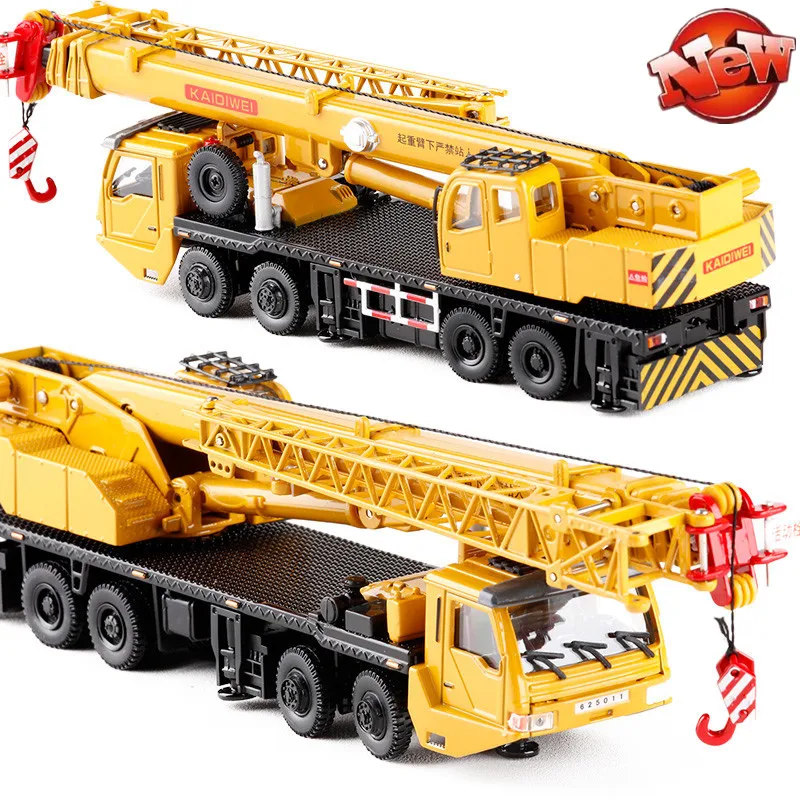 

High Simulaiton 1:55 All-Alloy Crane Crane Toy Engineering Vehicle Model With Rotation Moving Car Alloy Sliding Construction Car