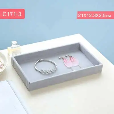 Ящик DIY для хранения ювелирных изделий лоток кольцо подарочная коробка для браслета ювелирные изделия Органайзер держатель серьги небольшой размер подходит для большинства помещений - Цвет: C171-3
