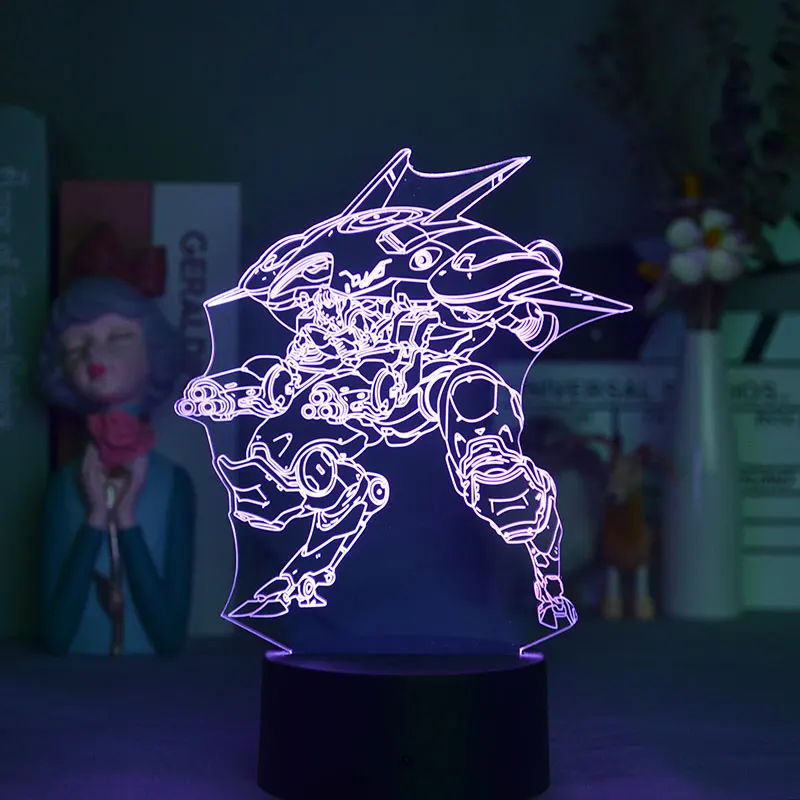 Светодиодная лампа 3D для игр Overwatch Hero DVA с Bluetooth управлением ночное освещение