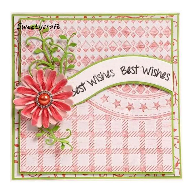 Тиснение папка Сетка Звезда волна бирки Скрапбукинг пластиковые тиснения папки