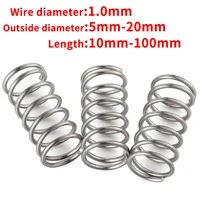 10pcs 1 0 mm wire dia od 5 6 7 8 9 10 11 12 13 14 15 y type rotor return compression pressure spring 10 100mm 304stainless steel