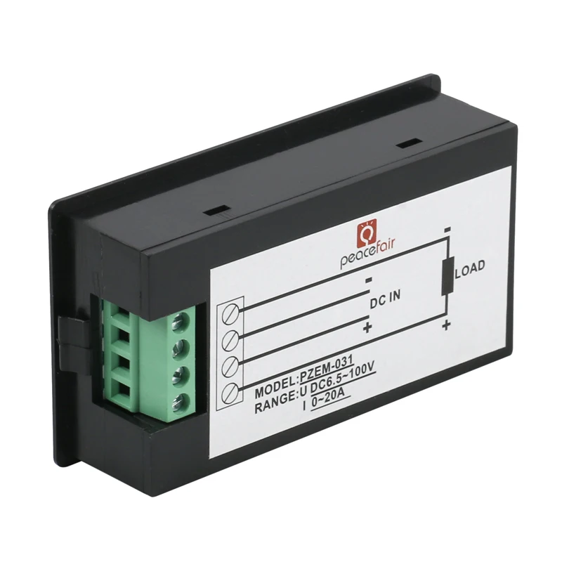 Цифровой ваттметр вольтметр амперметр постоянного тока 6 5-100 в 20 А 4 1 ЖК-дисплей