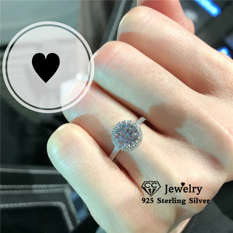 Женские кольца CC Романтические Свадебные обручальные модные ювелирные изделия с