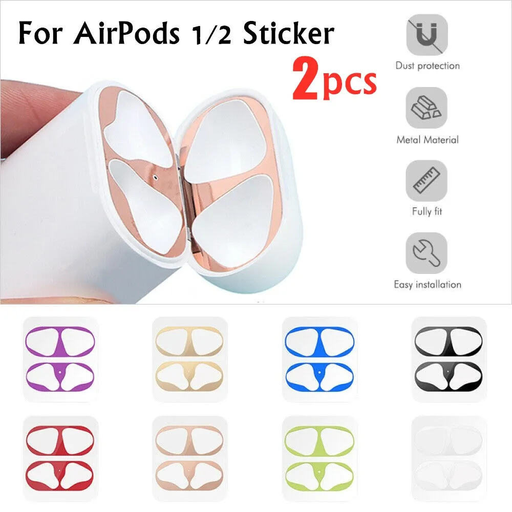 Фото Metal Dust Guard Case Inner Sticker for Airpods 2 1 Skin Protective Stickers Ultra Thin Dust-proof Stiker Airpod Электроника Metal Dust Guard Case Inner Sticker for Airpods 2 1 Skin Protective Stickers Ultra Thin Dust-proof Stiker Airpod Электроника