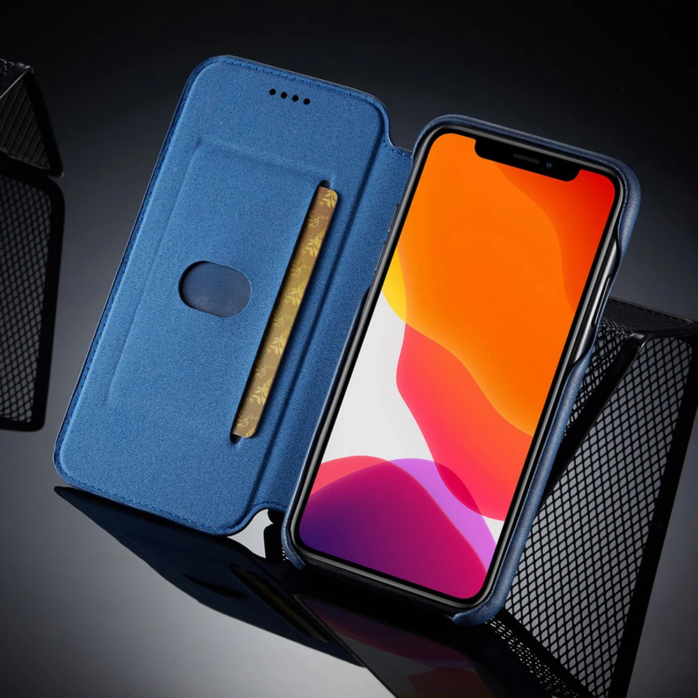 Чехол для iphone 11, флип-чехол для iphone 11 Pro 11 Max 5,8 6,1 6,5 XS XR X 6 7 8 plus, Магнитный флип-чехол с подставкой и отделением для карт