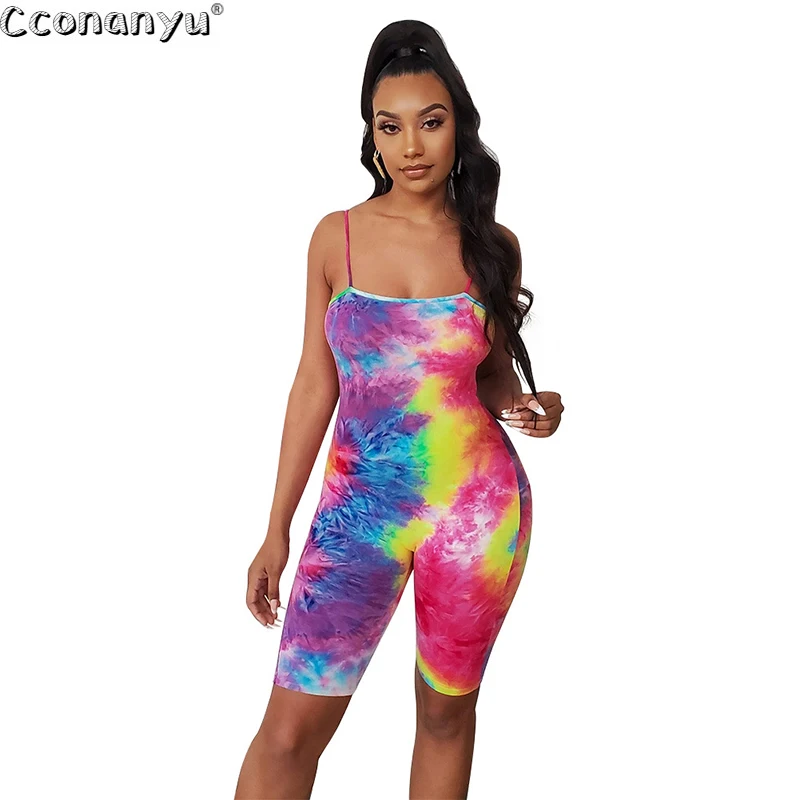 Женский Короткий комбинезон на бретельках сексуальный Облегающий с высокой