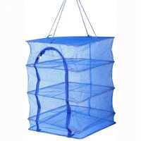 hot xd 1pcs foldable 4 layers drying rack for vegetable fish dishes mesh hanging drying net hanging natural way to dry food
