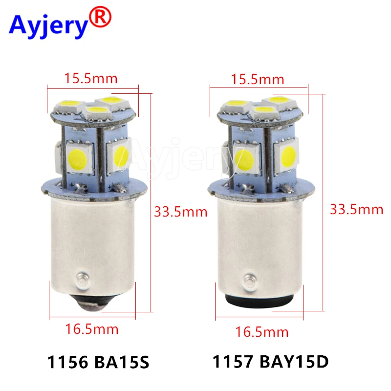 AYJERY 100 шт. грузовик светодиодный 24 В S25 P21W BA15S 1156 8 SMD 5050 сигнал поворота автобуса