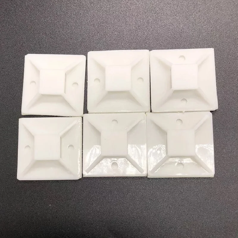 100 шт. белый кабель Установка основания 2 см x самоклеящаяся молния настенная