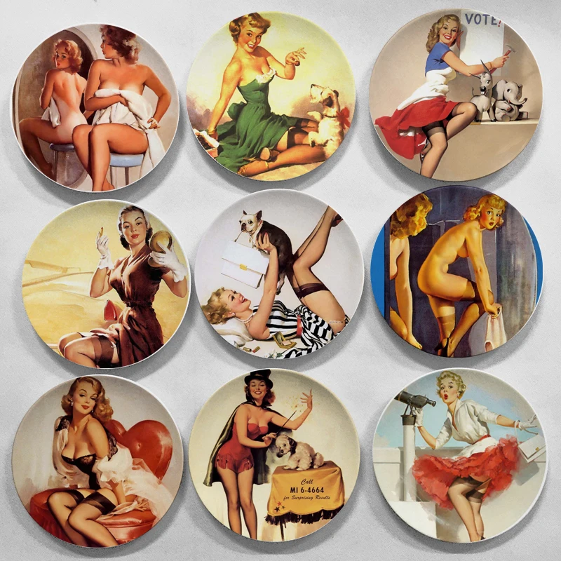 Гил элвгрен пластина пин ап девушки сексуальные постеры стены искусственная