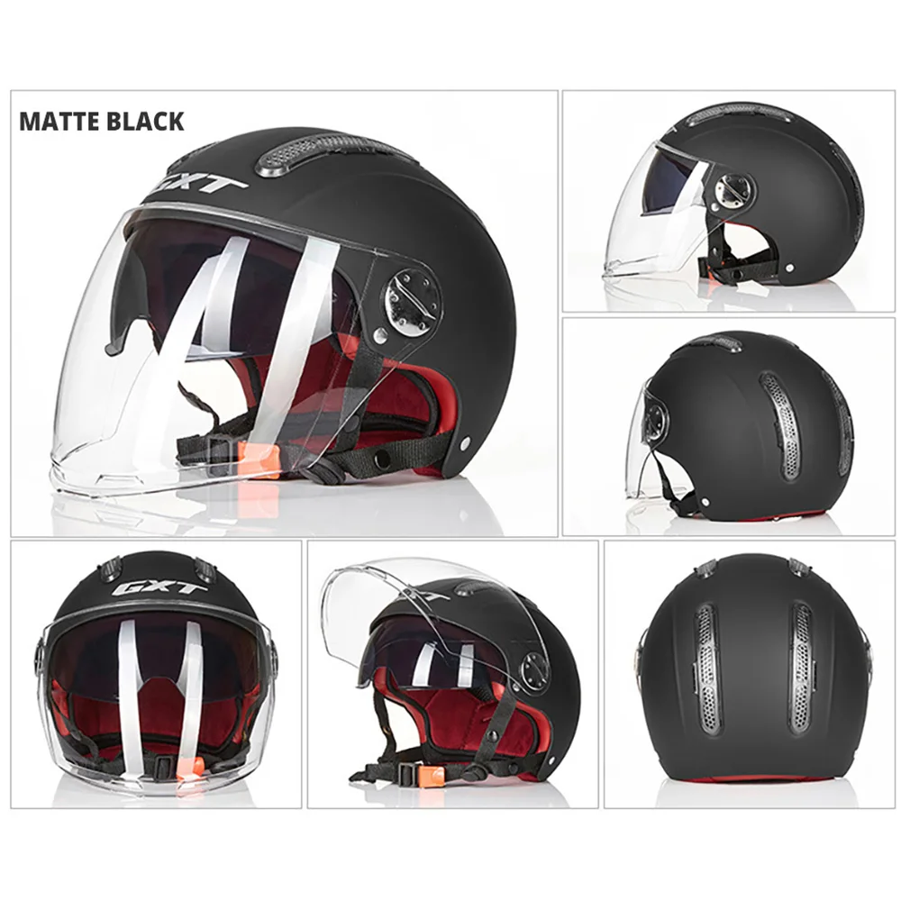 Мотоциклетный шлем с открытым лицом GXT мотоциклетный двойными линзами для езды